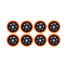 Kit 8 un roda pvc laranja 4 pol 100kg p/ rodízio
