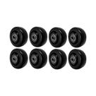 Kit 8 un roda pvc preto 3 pol 80kg p/ rodízio