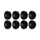 Kit 8 un roda pvc preto 4 pol 100kg p/ rodízio