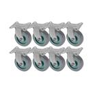 Kit 8 un roda rodízio fixo pvc bp 5 polegada 130mm móveis
