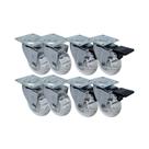 Kit 8 un roda rodízio giratório freio gel 3 pol 75mm móveis Kit 8 un roda rodízio giratório freio gel 3 pol 75mm móveis