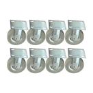 Kit 8 un rodizio fixo roda maciça pu 6x2 Kit 8 un rodizio fixo roda maciça pu 6x2