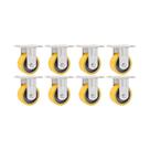 Kit 8 un rodízio roda fixo poliuretano ferro 5 127mm 250kg