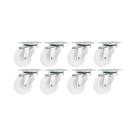 Kit 8 un rodízio roda giratório nylon aço 1" 25mm 10kg