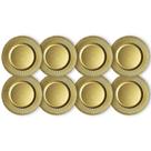 Kit 8 Un Sousplat Redondo Dourado Polipropileno 33Cm Rafimex