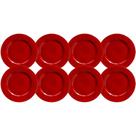 Kit 8 Un Sousplat Vermelho Polipropileno 33Cm Rafimex Kit 8 Un Sousplat Vermelho Polipropileno 33Cm Rafimex