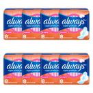 Kit 8 und Absorvente Always Super Proteção Suave c/ abas 8 und