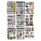 Kit 80 Adesivos Para Capacete Carro Bike Moto Prova D'Água