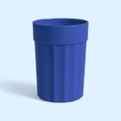 Kit 80 Copos Canelados Plástico Reutilizável 300ml Cor:Azul Escuro