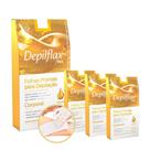 Kit 80 Folhas Prontas Depilação Corporal Depilflax Natural 4 Caixas c/ 20un
