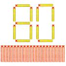 Kit 80 Munições p/ Arminha de Brinquedo Lançador Nerf Ponta de Ventosa Gruda na Parede