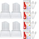 Kit 800 Churrasco Bandeja B2 + Colher Refeição Descartavel