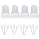 Kit 800 Descartavel Bandeja B2 + Garfo Refeição Descartavel