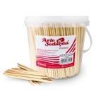 Kit 800 Palitos de Unha Ponta Fina e Chanfrada 13 cm + Balde