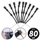 Kit 80x Parafuso Fixador Pino Para Cooler Fan Vetoinha Anti Vibração Absorção de Ruído 68mm