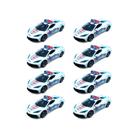 Kit 8x Brinquedo carrinho policial de propulsão - AP TOYS