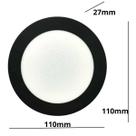 Kit 8x Plafon Redondo Preto Para Teto Painel de Led Luz Bran