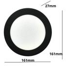 Kit 8x Plafon Redondo Preto Para Teto Painel de Led Luz Bran