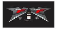 Kit 9 Adesivos Vinil Compatível GSX 650F 2010 Preto