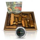 Kit 9 Apitos Aves e Animais + Bússola Pro Aves Caça e Trilha