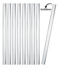 Kit 9 Bastões Agitadores 5x300mm Vidro Maciço Ponta Lapidada