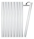 Kit 9 Bastões Agitadores 6x300mm Vidro Maciço Ponta Lapidada Kit 9 Bastões Agitadores 6x300mm Vidro Maciço Ponta Lapidada