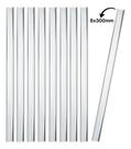 Kit 9 Bastões Agitadores 8x300mm Vidro Maciço Ponta Lapidada Kit 9 Bastões Agitadores 8x300mm Vidro Maciço Ponta Lapidada