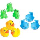 Kit 9 Bichinhos de Borracha Para Banho Piscina Bebê Infantil