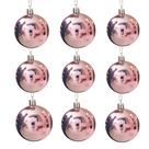 Kit 9 Bolas De Natal 6cm Colorida Enfeite Natalino Decoração