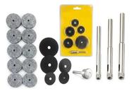 Kit 9 Broca Diamantada 5 disco micro retifica 10 rebolo