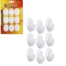 Kit 9 cabide de plastico multi-uso para parede elite