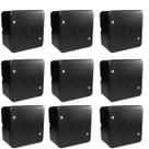 Kit 9 Caixa Plastica Organizadora Camera Cftv - Preto