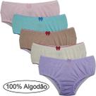Kit 9 Calcinha Infantil Lisa De Criança 100% Algodão Famy Tamanho:GG