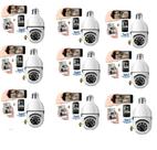 Kit 9 Camera Ip Segurança Lampada Yoosee Panoramica Wifi1080 Espia
