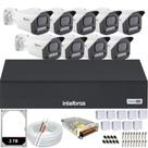 Kit 9 Câmeras Full Color C/Áudio Dvr Intelbras 16ch 2TB