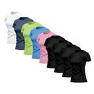 Kit 9 Camisetas Feminina Dry Básica Lisa Proteção Solar UV Térmica Blusa Academia Esporte Camisa