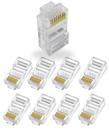 Kit 9 Conector RJ45 Macho 8 Vias Plug de Rede
