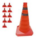 Kit 9 Cones Retráteis SU-CONE1-1 Refletivos 70cm Laranja AB Mídia Kit 9 Cones Retráteis SU-CONE1-1 Refletivos 70cm Laranja AB Mídia