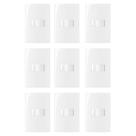 Kit 9 conjunto interruptor simples 4x2 10a 250v com placa margirus sleek branco