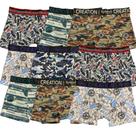 Kit 9 Cuecas Boxer Fristyle Em Microfibra Estampada Adulto