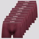 Kit 9 Cuecas Boxer Lupo Microfibra Sem Costura Bordô