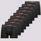 Kit 9 Cuecas Boxer Lupo Microfibra Sem Costura Preta II