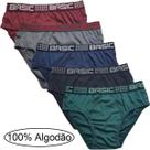 kit 9 Cuecas Slip Adulto 100% Algodão Tradicionais Basica - 3 Tamanho:G