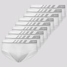 Kit 9 Cuecas Slip Lupo Microfibra Sem Costura Branca