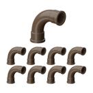 Kit 9 Curvas Longas PVC Marrom Soldável 50mm 90º - Tigre Kit 9 Curvas Longas PVC Marrom Soldável 50mm 90º - Tigre