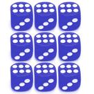 Kit 9 Dados Azul 6 Lados 1mm Orixás Umbanda Erê Iemanjá