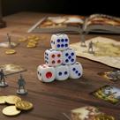 KIT 9 Dados para Tabuleiro Jogos 1,3cm Dado Vermelho e Azul Jogos Tabuleiro Poker Baralho Jogo Dados