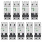 Kit 9 Disjuntor Schneider Mini Curva C 40a 3ka 220/380v Kit 9 Disjuntor Schneider Mini Curva C 40a 3ka 220/380v