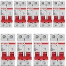 Kit 9 Disjuntor Steck 32A Curva C SDD62C32 2 polos 3ka