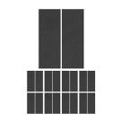Kit 9 Feltro Adesivo Retangular 127x51mm Preto Com 2 Unid